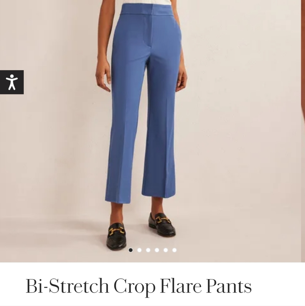 NWT Boden size 8 blue stretch crop pants